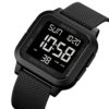 Classic Digital Square Watch - Black