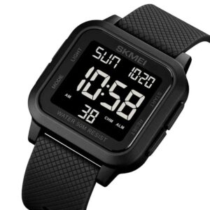 Classic Digital Square Watch - Black