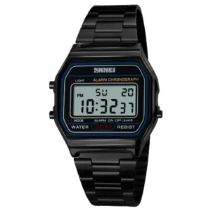 SKMEI 1123 Digital Classic Stainless Steel Watch - Black