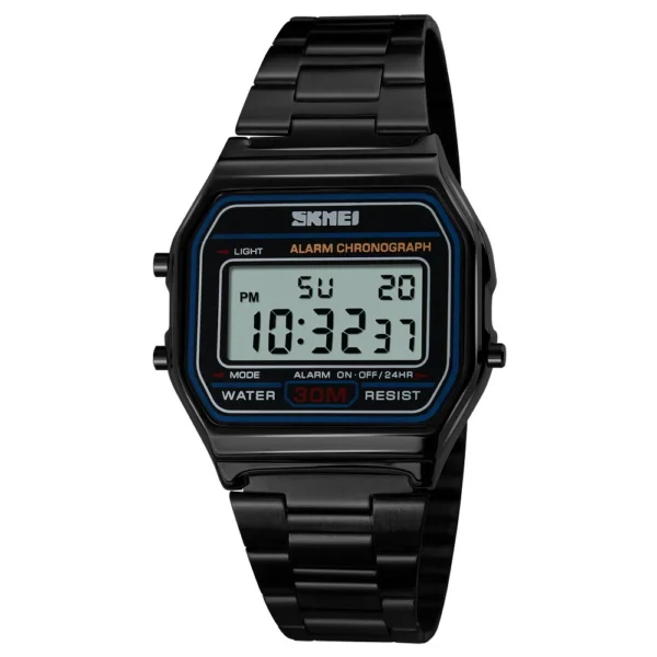 SKMEI 1123 Digital Classic Stainless Steel Watch - Black