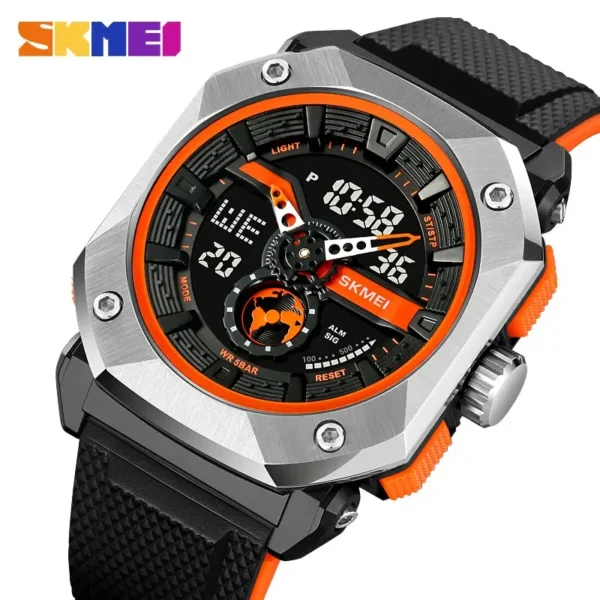 SKMEI 2272 Rugged Luxury Sports Watch - Black/Orange