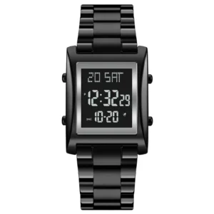 SKMEI 1812 Compact Square Digital Watch - Black/black