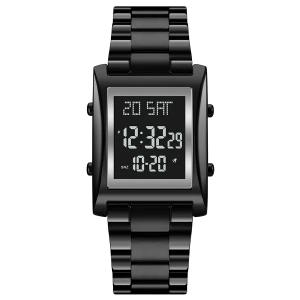 SKMEI 1812 Compact Square Digital Watch - Black/black