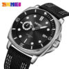 SKMEI 9328 Analog Quartz Nylon Strap Casual Watch - Black