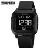 Classic Digital Square Watch - Black