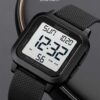 SKMEI 1894 Classic Digital Square Watch - Black/white