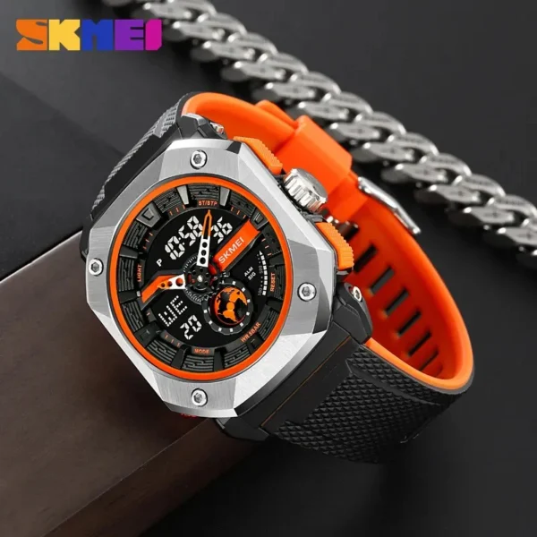 SKMEI 2272 Rugged Luxury Sports Watch - Black/Orange