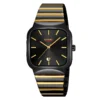 SKMEI 9361 Classic Minimal Square Watch -Black/Gold-Black