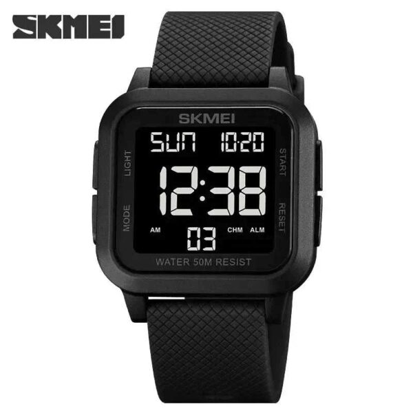Classic Digital Square Watch - Black