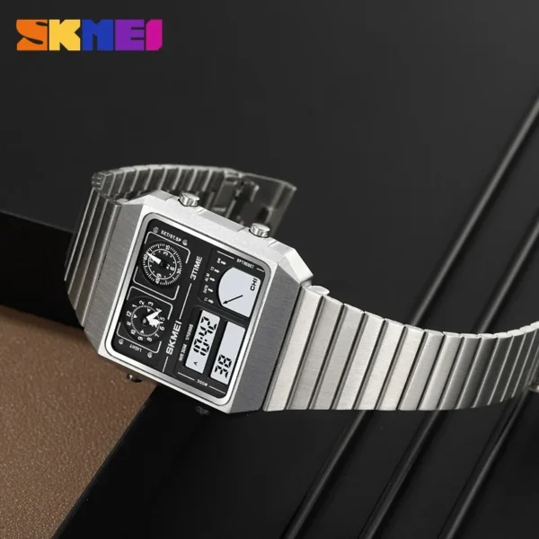 SKMEI 2198 Digital Thermometer Multifunctional Watch - Silver