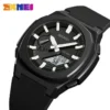 SKMEI 2091 Digital Analog World Time Watch - Black/White-White