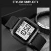 SKMEI 1894 Classic Digital Square Watch - Black/white
