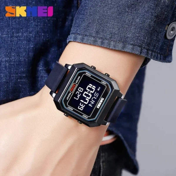 SKMEI 2150 Digital Electronic Sports Watch - black/black