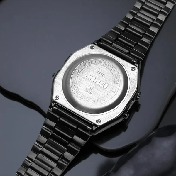 SKMEI 1123 Digital Classic Stainless Steel Watch - Black
