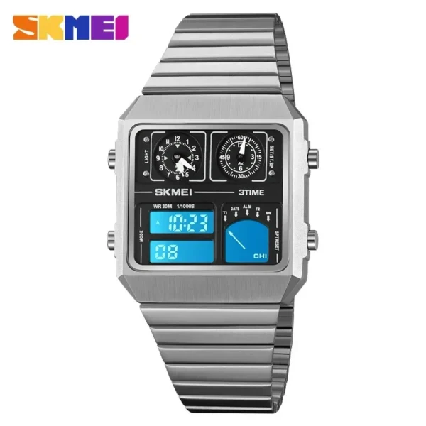 SKMEI 2198 Digital Thermometer Multifunctional Watch - Silver