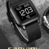 Classic Digital Square Watch - Black