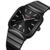 SKMEI 9361 Classic Minimal Square Watch - black/black