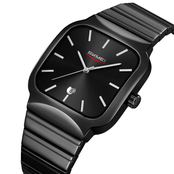 SKMEI 9361 Classic Minimal Square Watch - black/black