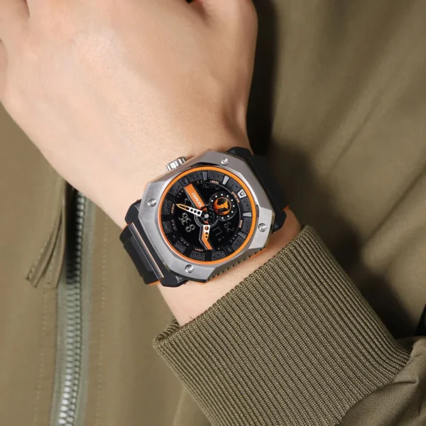 SKMEI 2272 Rugged Luxury Sports Watch - Black/Orange