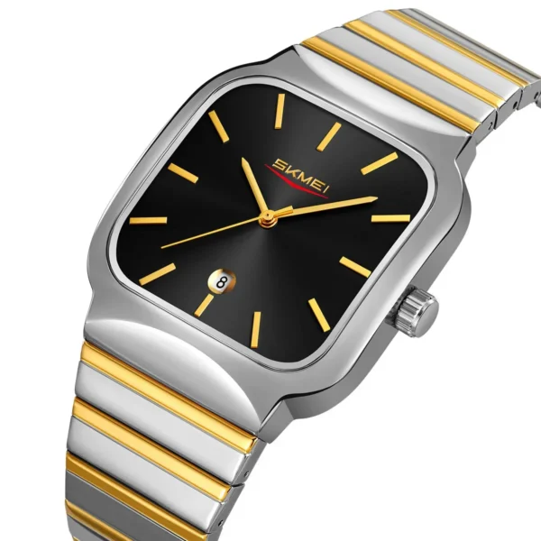 SKMEI 9361 Classic Minimal Square Watch - silver/Gold-black