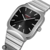 SKMEI 9361 Classic Minimal Square Watch - Silver/Black