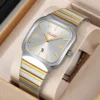 SKMEI 9361 Classic Minimal Square Watch -Silver/Gold-Silver