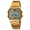 SKMEI 1123 Digital Classic Stainless Steel Watch - Gold